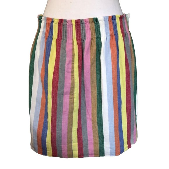 J Crew Striped Skirt Womens 12 Used - Picture 3 of 16